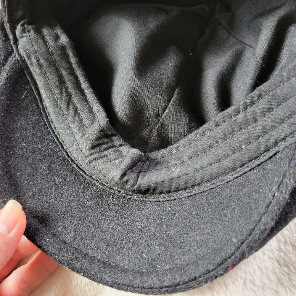 ✨️HP✨️Lids | Y2K Classic Black Newsboy Cabbie Wool Blend Cap (SIZE S/M) - Picture 8 of 9